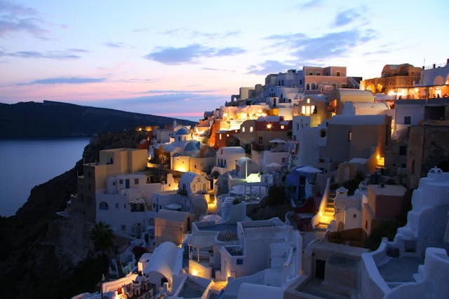 A beautiful picture of Santorini in Greece during off-season