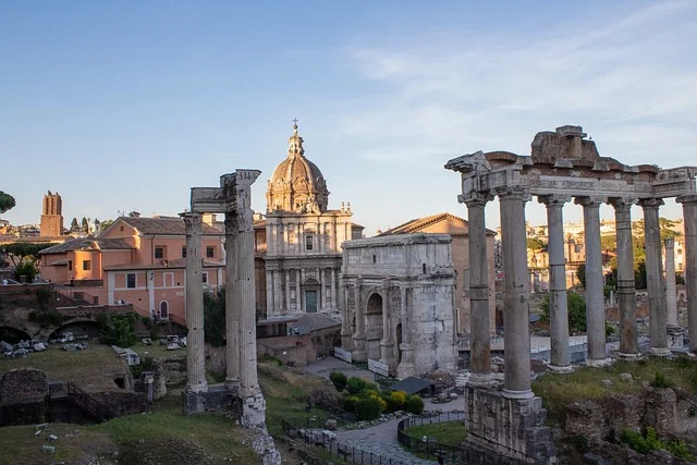 A beautiful picture of The Roman Forum in Rome italy